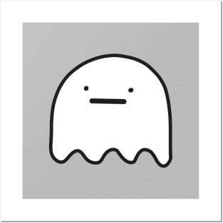 Cute Simple Doodle Ghost Posters and Art